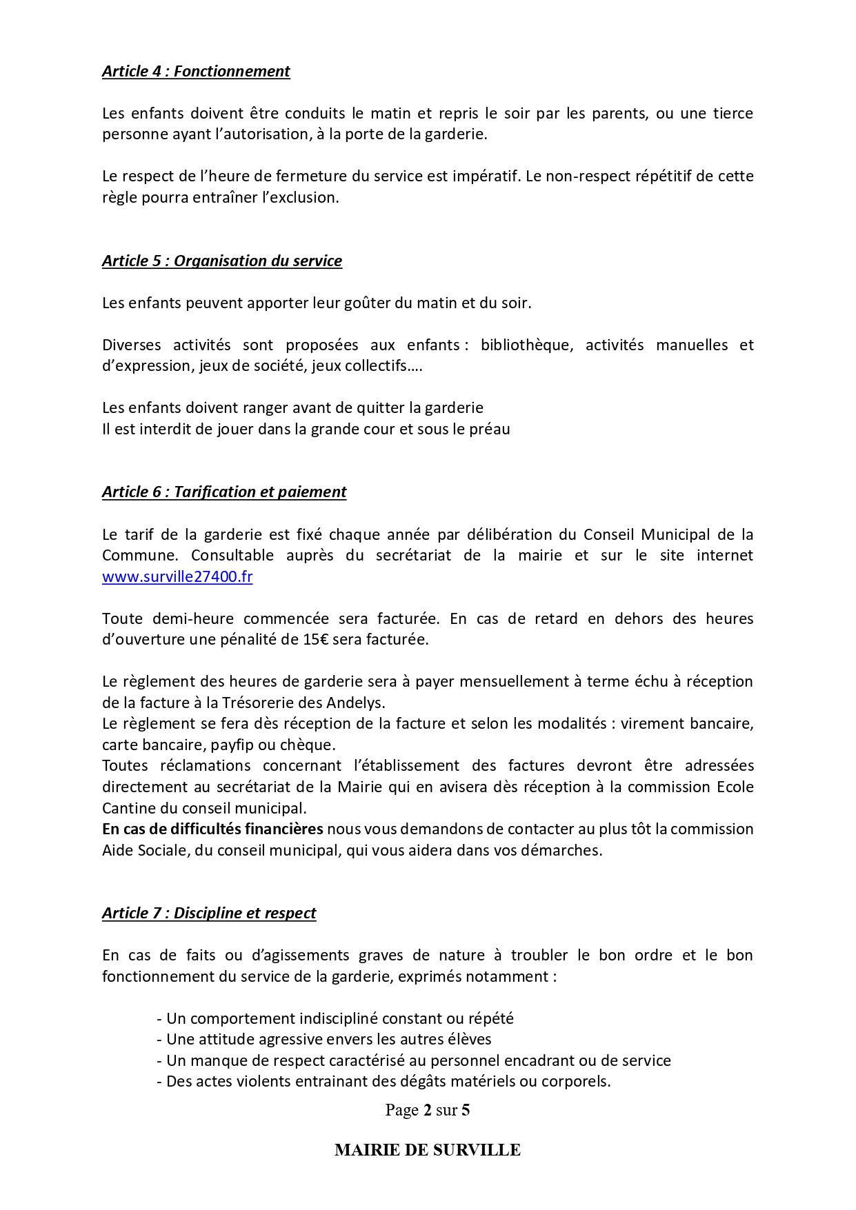 REGLEMENT INTERIEUR GARDERIE 2024 2025 page 0002